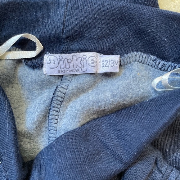 3/$20 dirkje 3month dark blue pants with bows - Picture 2 of 3